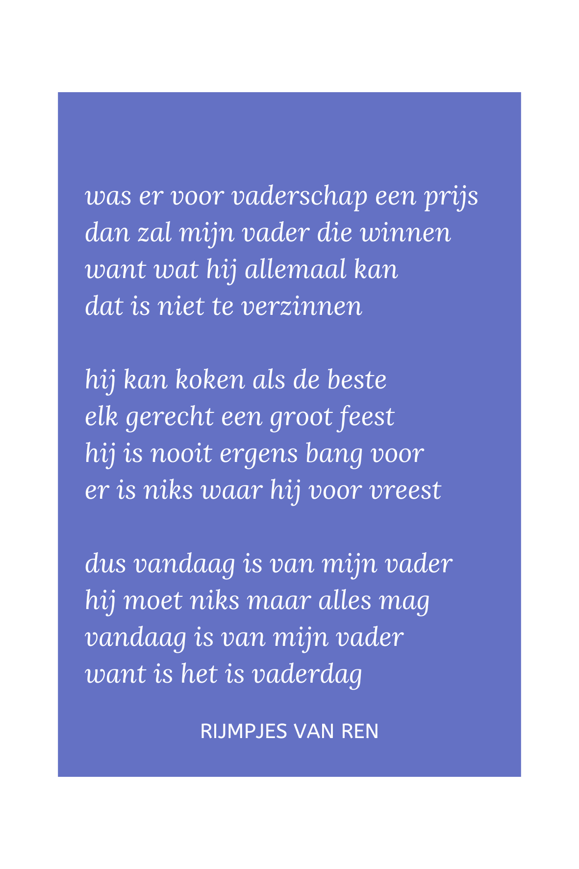 print - 'vaderdag'