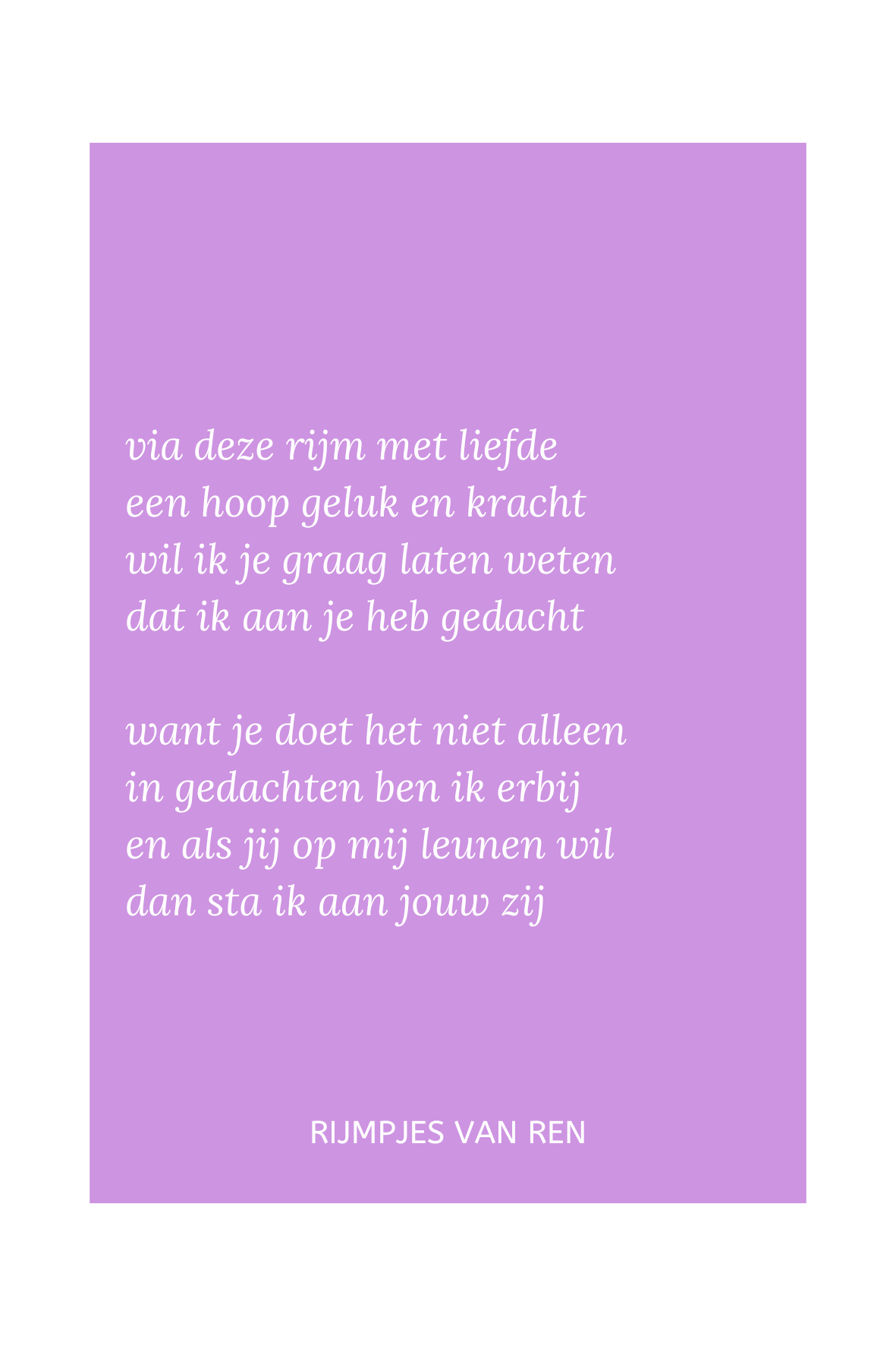 print - 'liefde'