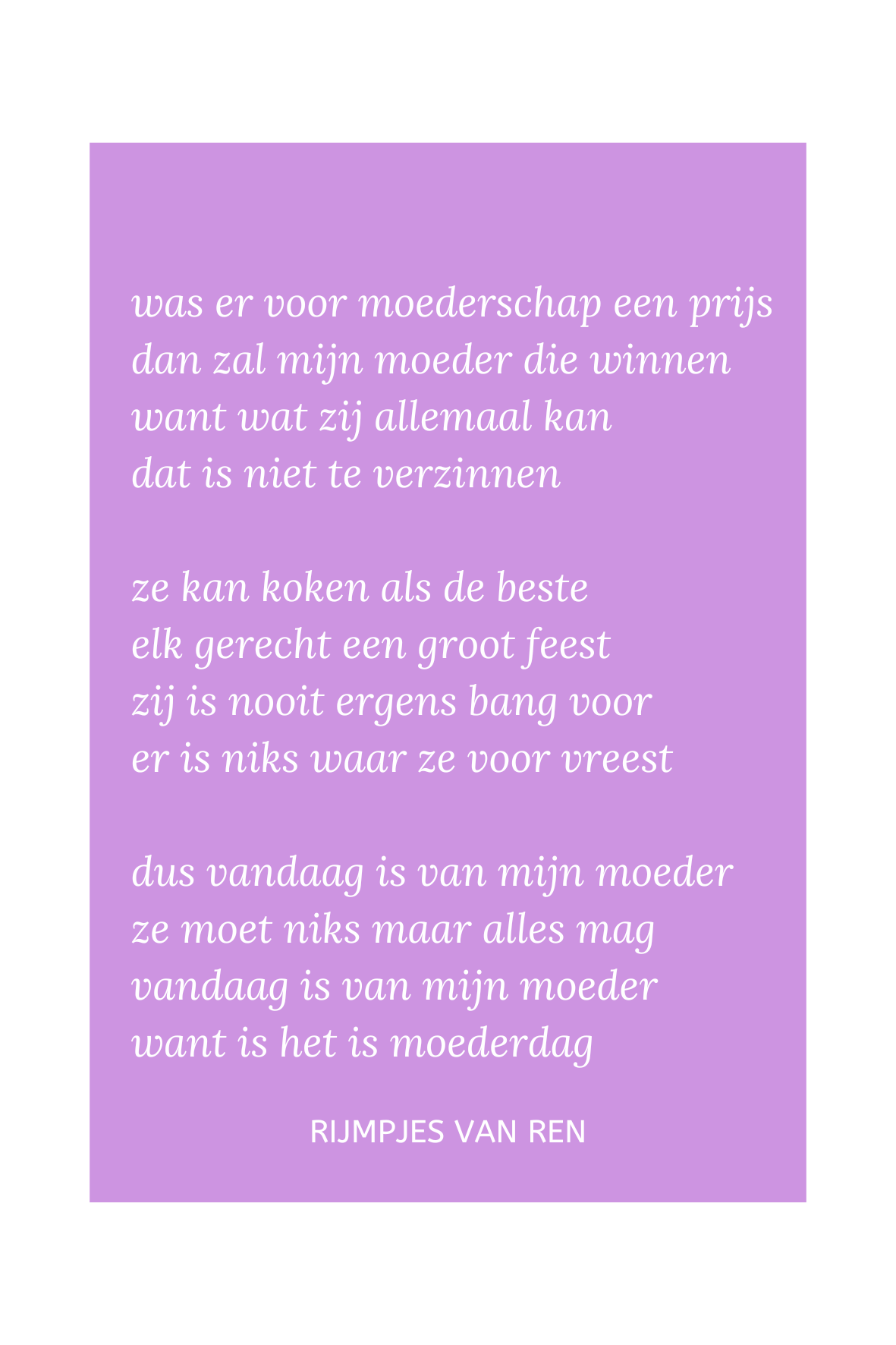 print - 'moederdag'