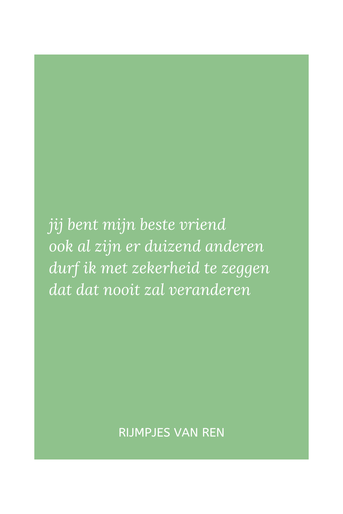 print - 'beste vriend'