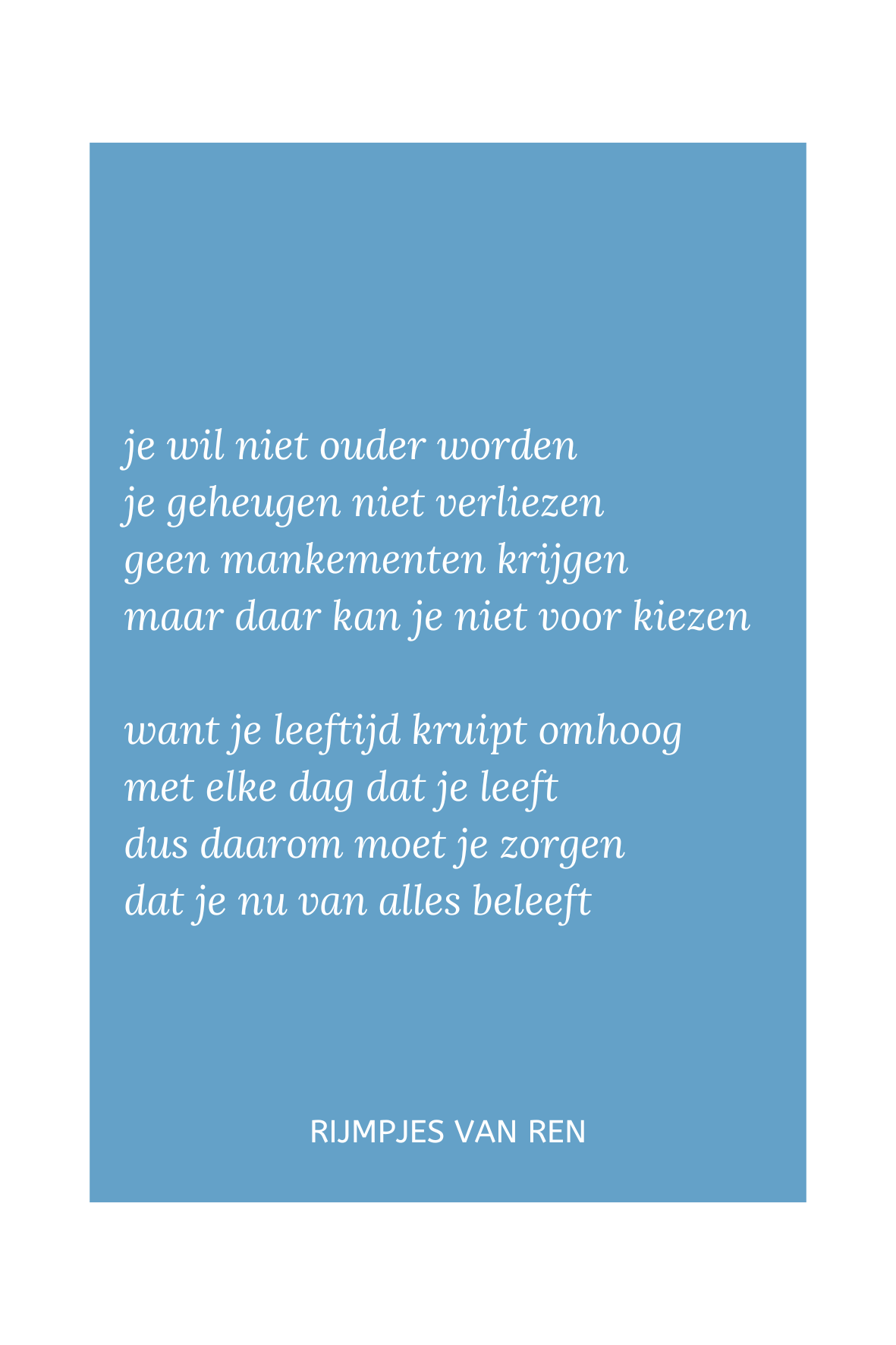 print - 'ouder worden'