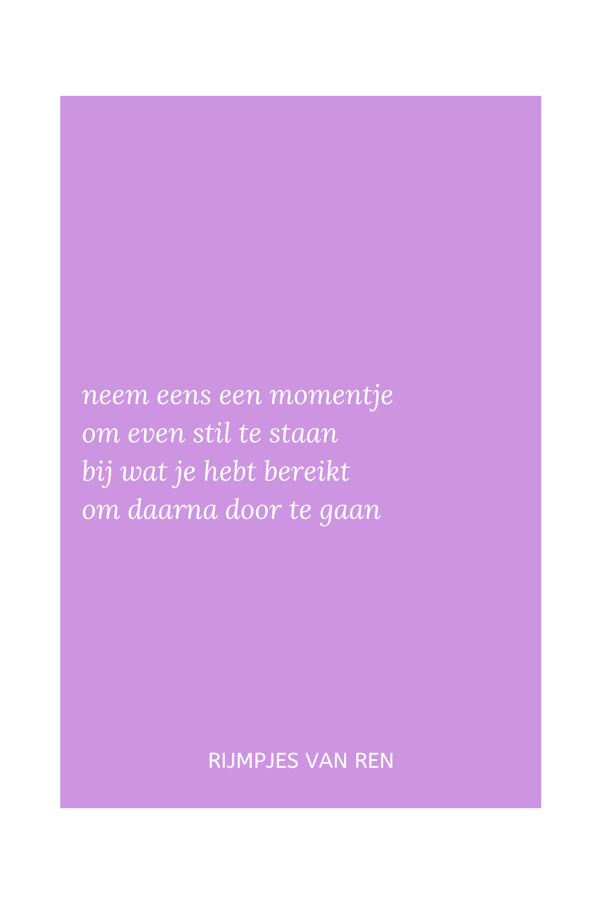 print - 'momentje'