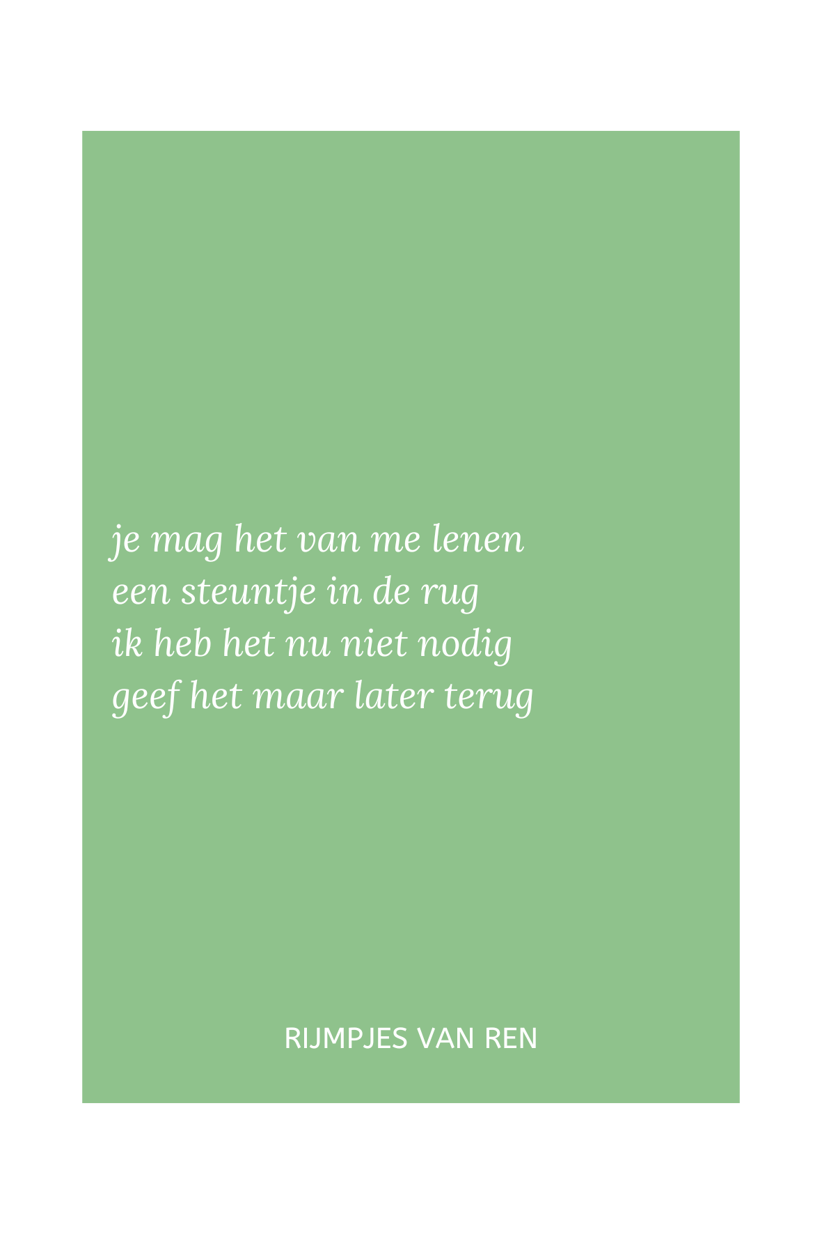 print - 'steuntje'
