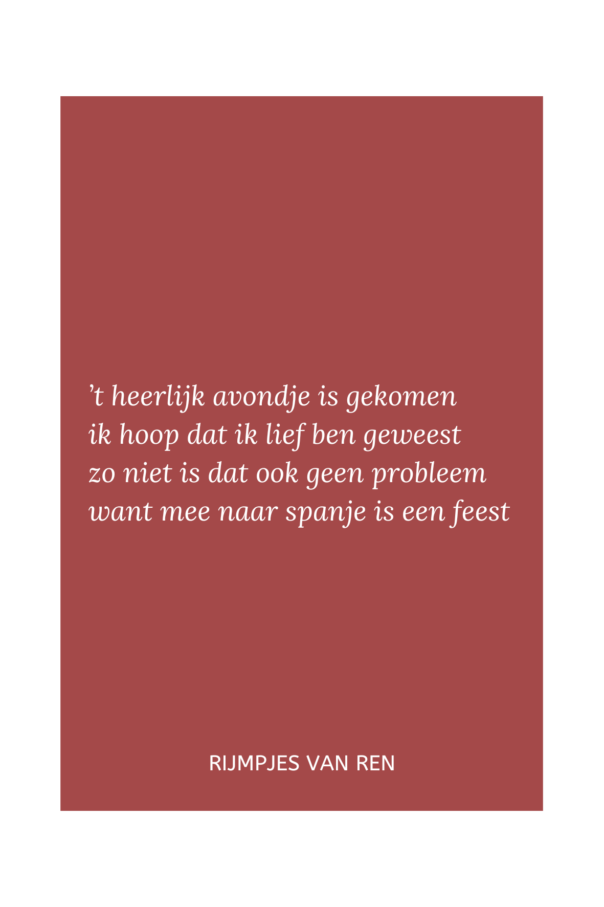 print - 'spanje'