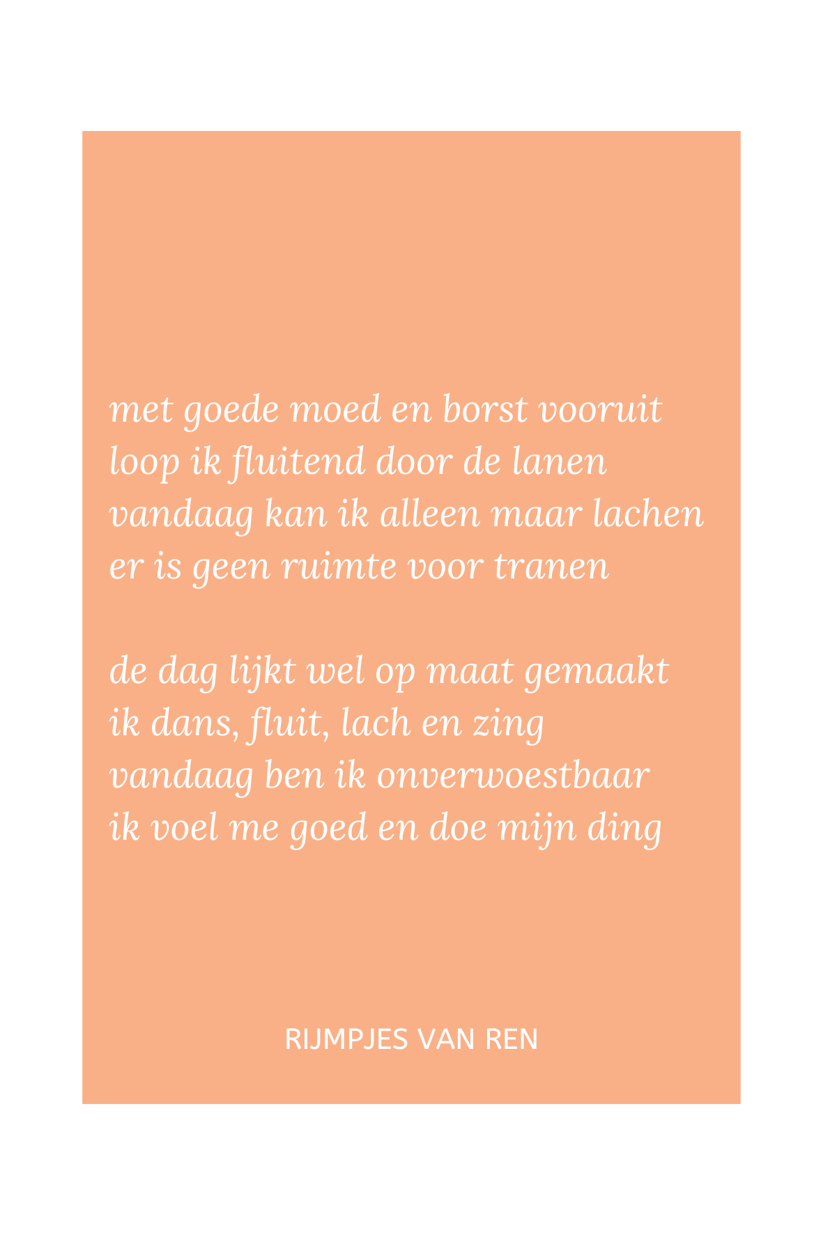print - 'borst vooruit'