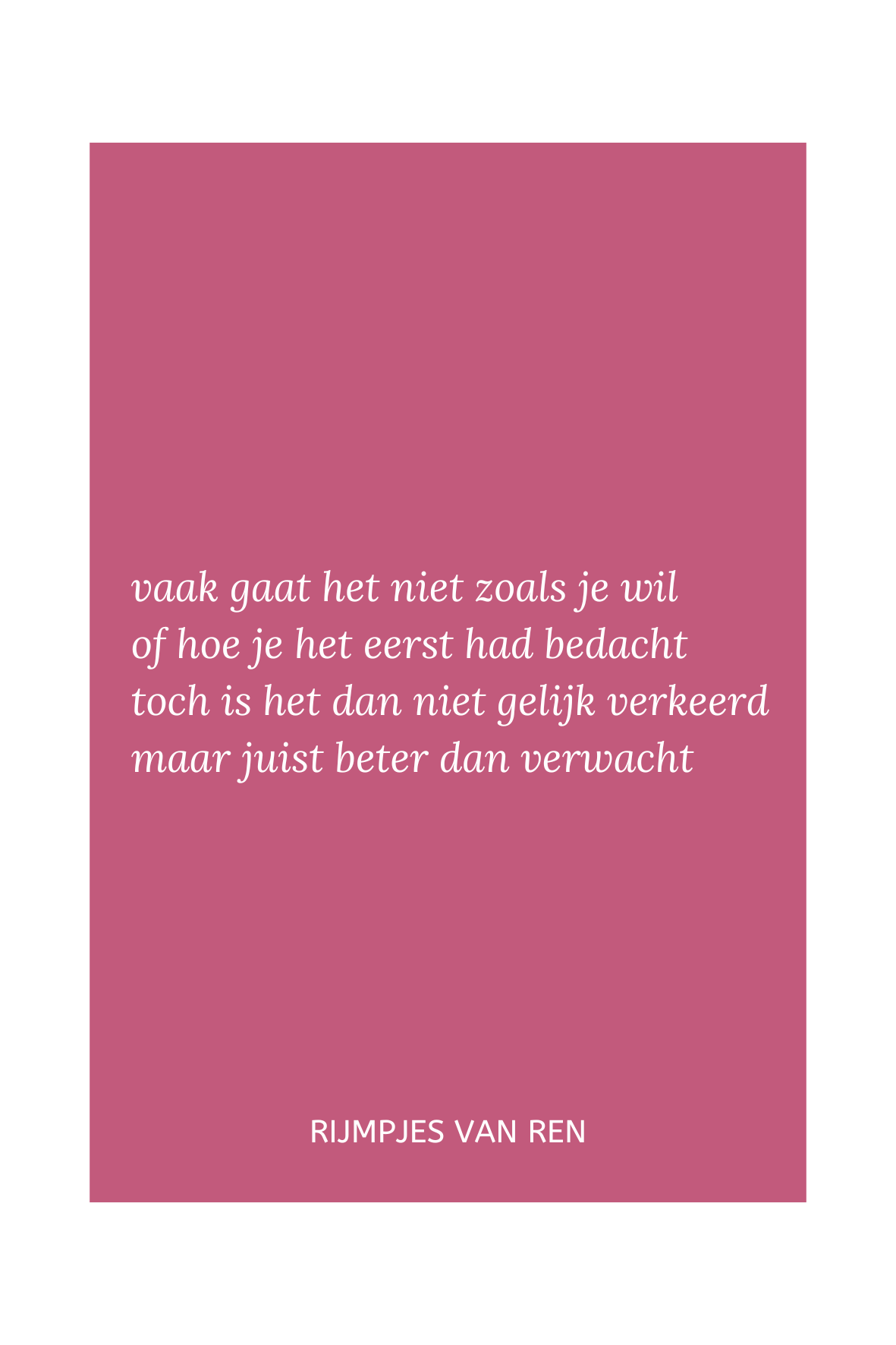 print - 'verwacht'