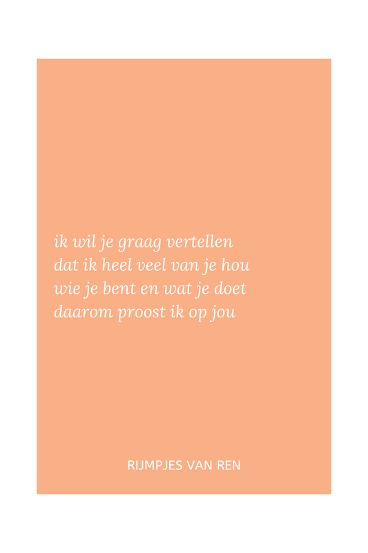 print - 'van je hou'